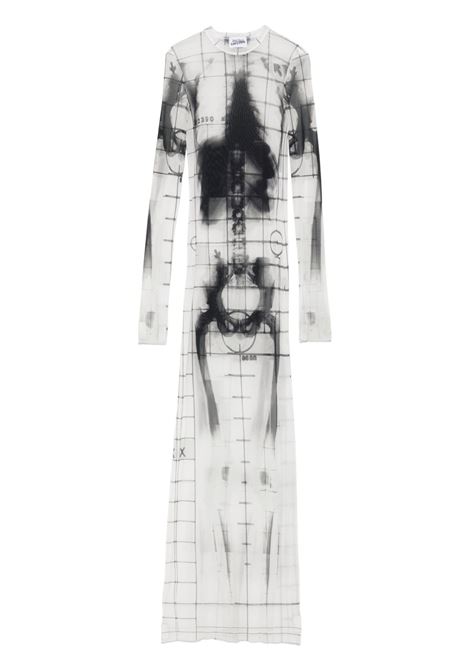 squeletor long dress woman white JEAN PAUL GAULTIER | 25/33-F-RO309-T5800100